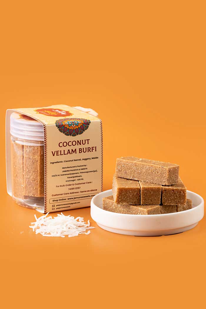 Coconut  Vellam burfi